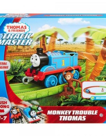 FISHER PRICE THOMAS & FRIENDS Комплект за игра "Неприятности с маймуната" с локомотивче Томас GJX83