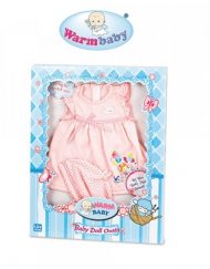 WARM BABY Дрешка за кукла рокля с шапка и кърпа ZY328664/HBJ-405