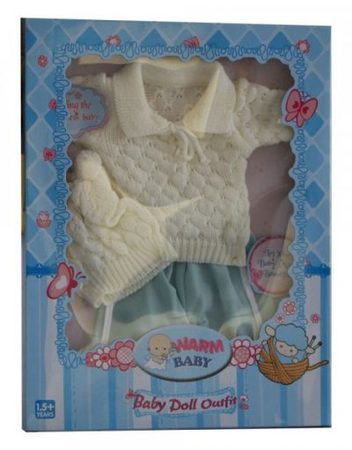 WARM BABY Дрешка за кукла зимна бяла с шапка ZY235086/SBJ-T