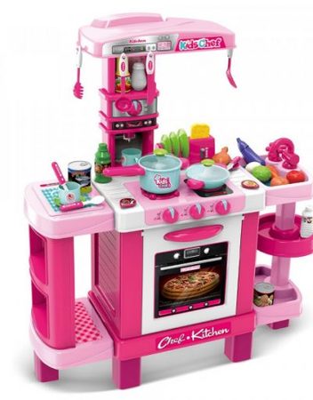 KIDS COOK Кухня със светещи котлони, звук и светлина РОЗОВА ZY920093/008-938