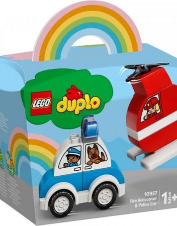 LEGO DUPLO  Пожарникарски хеликоптер и полицейска кола 10957