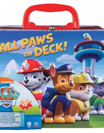 PAW PATROL Пъзел с 3D ефект 24 части 2 бр. в метална кутия 6033095