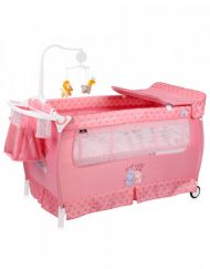 LORELLI CLASSIC Кошара на 2 нива SLEEP'N'DREAM PINK HIPPO 1008031/2076