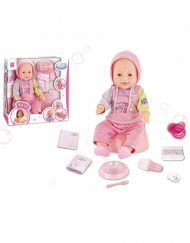 WARM BABY Кукла бебе пишкаща и плачеща със спортни дрехи ZY487751/8009-445A