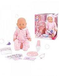 WARM BABY Кукла бебе пишкаща и плачеща със зимна дрешка със зайче ZY328619/8004-401A