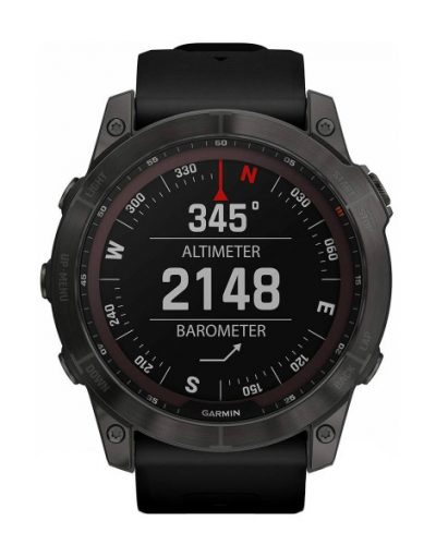 Часовник Garmin Fenix 7X Sapphire Solar Carbon Gray DLC Titanium/Black 010-02541-11