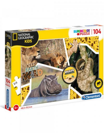 CLEMENTONI 104ч. Пъзел National Geographic Wildlife Adventurer 27143