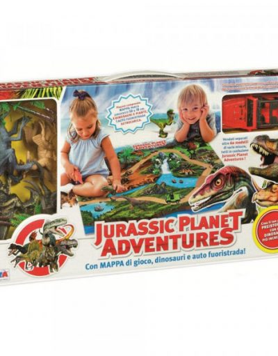 RSTOYS 3D Килимче за игра Jurassic Planet + 4 динозавъра + 1бр. Джип 11129