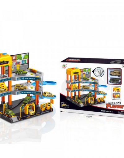 Паркинг с асансьор и спирала Garage Playset и 2 коли 2102I036