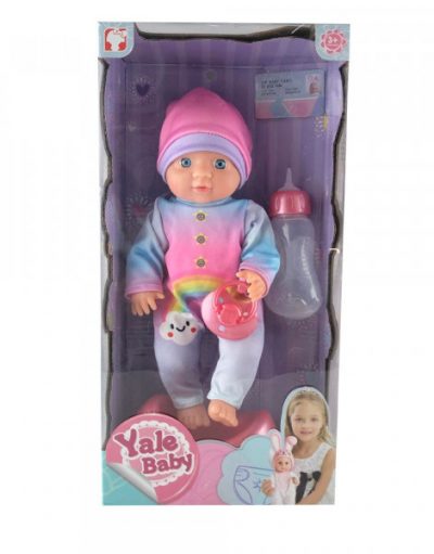 YALA BABY Кукла пишкаща 25см с пижама с дъга и шапка ZY1258332/YL1889E