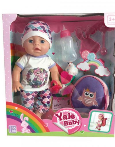 YALA BABY Пишкаща кукла 35см с раничка ZY1088641/YL1952D